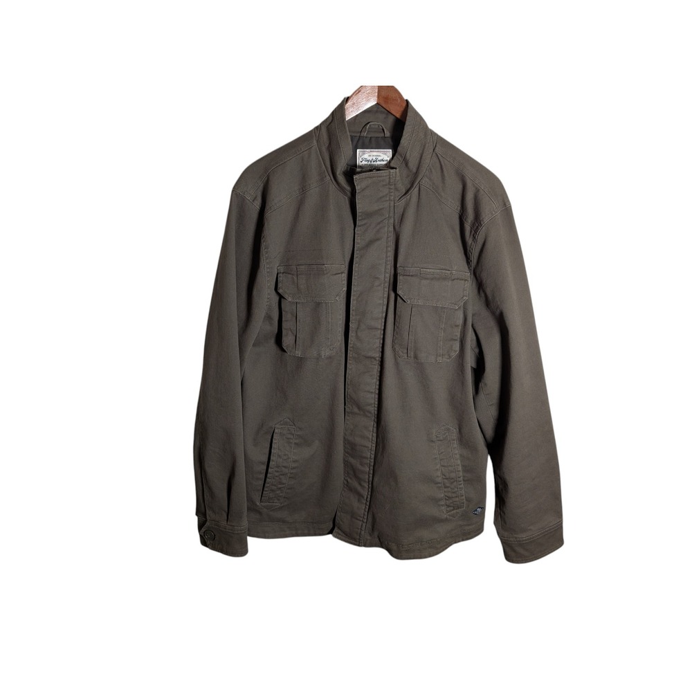 Flag & Anthem Dry Goods Military Jacket Olive Green Stretch Twill Field Size L